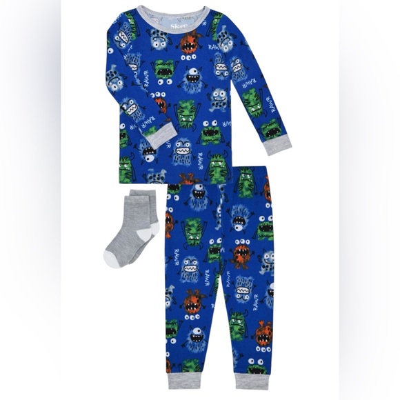 Sleep On It Other - Sleep On It 3 Piece Monster Pajama Set